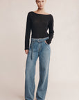 Marle Belted Wide Leg Jean Light Wash