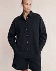 Marle Mella Shirt Black Pinstripe