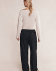 Marle Fatima Pants Black Pinstripe