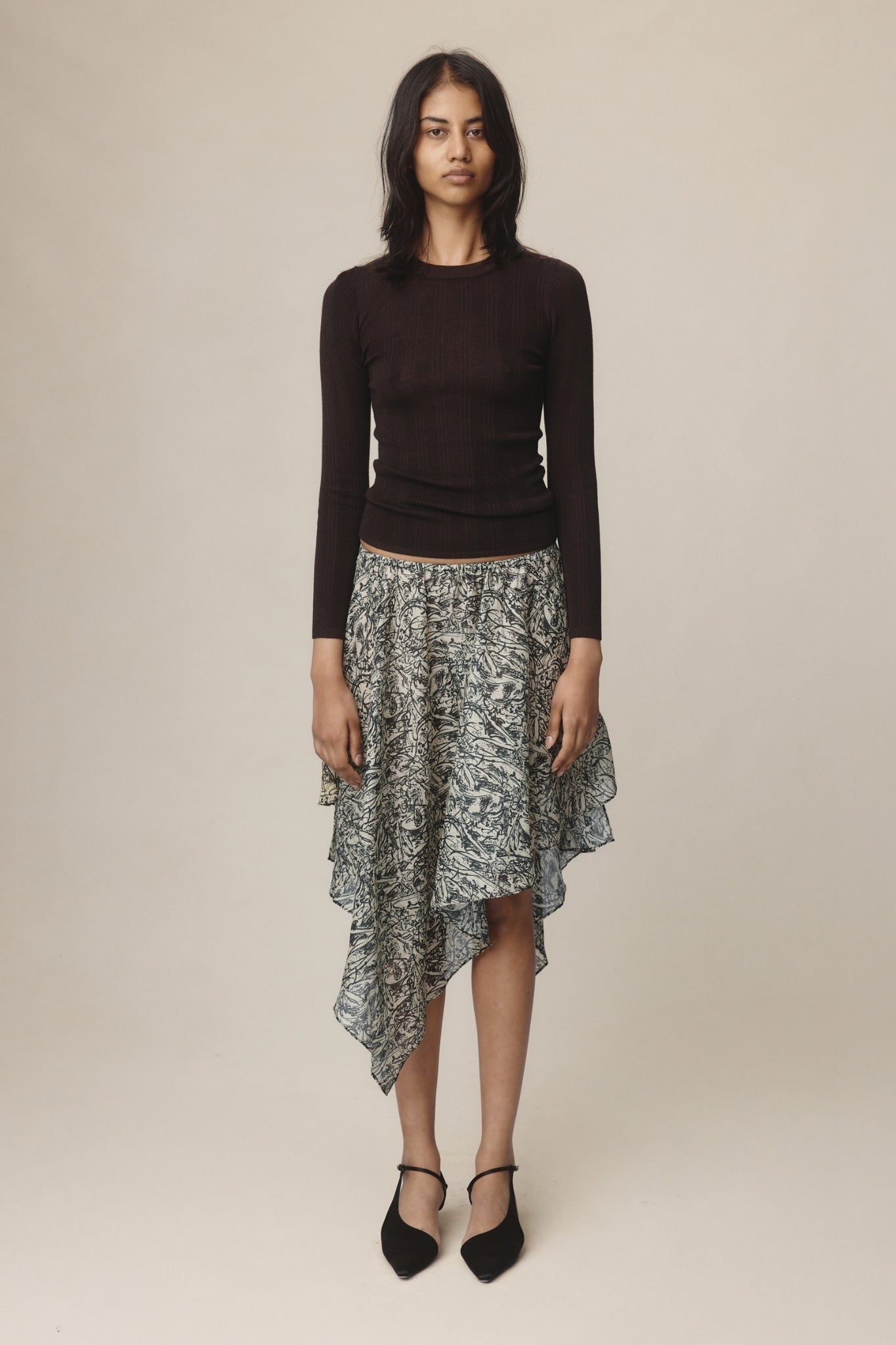 Marle Inez Skirt Echo Print