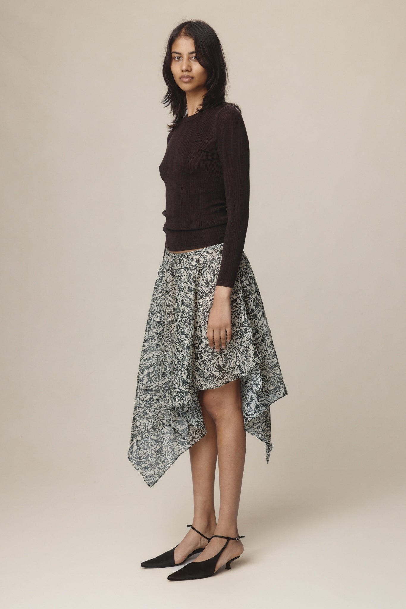 Marle Inez Skirt Echo Print
