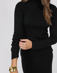 Marlow Alto Merino Roll Neck Black