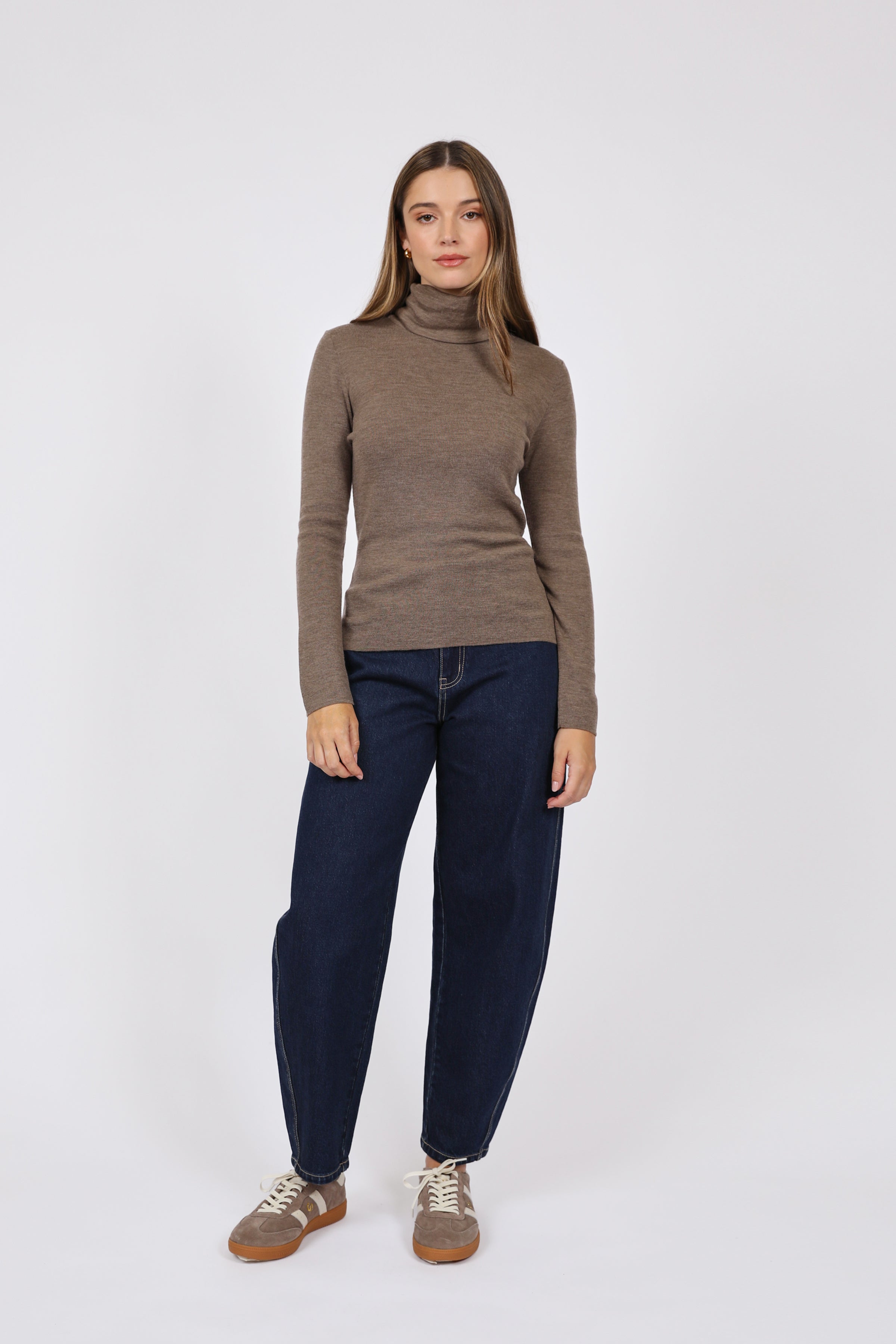 Marlow Alto Merino Roll Neck Mushroom