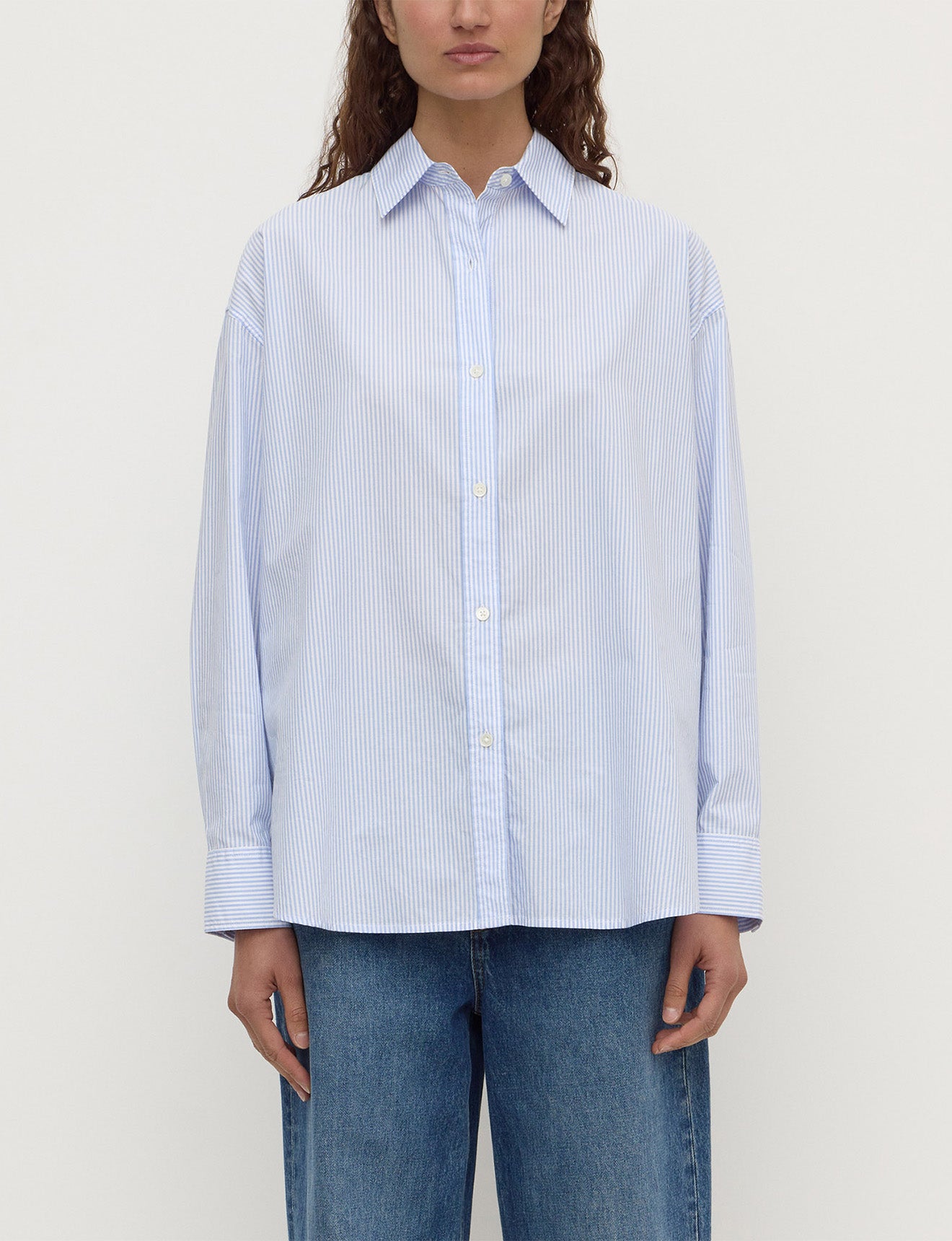 Assembly Label Avoca Stripe Shirt Blue and White