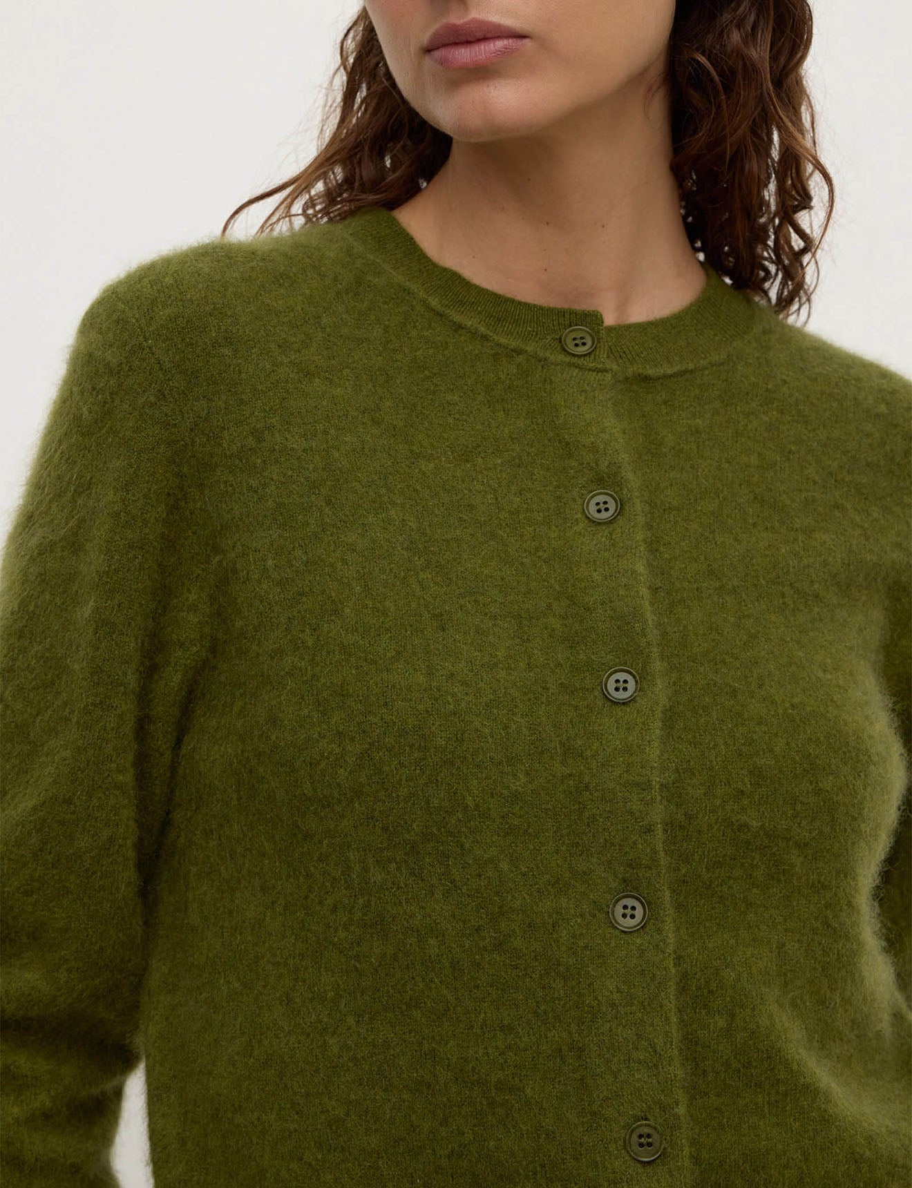 Assembly Label Carina Merino Wool Long SLeeve Cardigan Grove