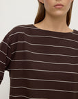 Assembly Label Scout Long Sleeve Tee Ganache Cream Stripe