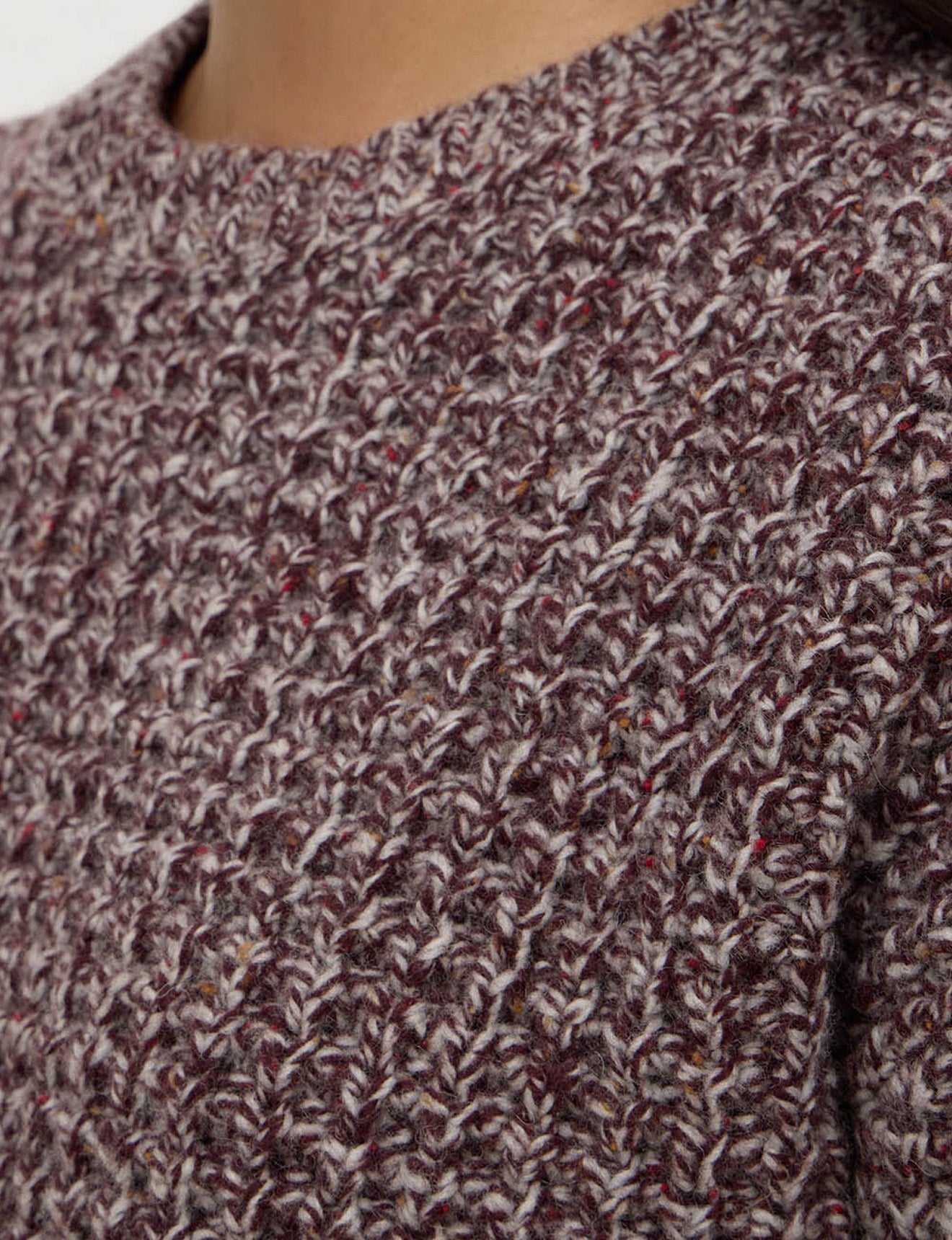 Assembly Label Shiloh Speckle Wool Knit Aubergine