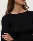 Assembly Label Tatiana Woold Long Sleeve Top Black