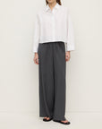 Assembly Label Aurora Cropped Cotton Poplin Shirt White