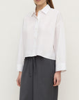 Assembly Label Aurora Cropped Cotton Poplin Shirt White