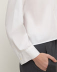 Assembly Label Aurora Cropped Cotton Poplin Shirt White