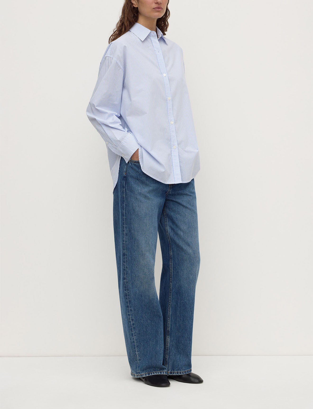 Assembly Label Avoca Stripe Shirt Blue and White