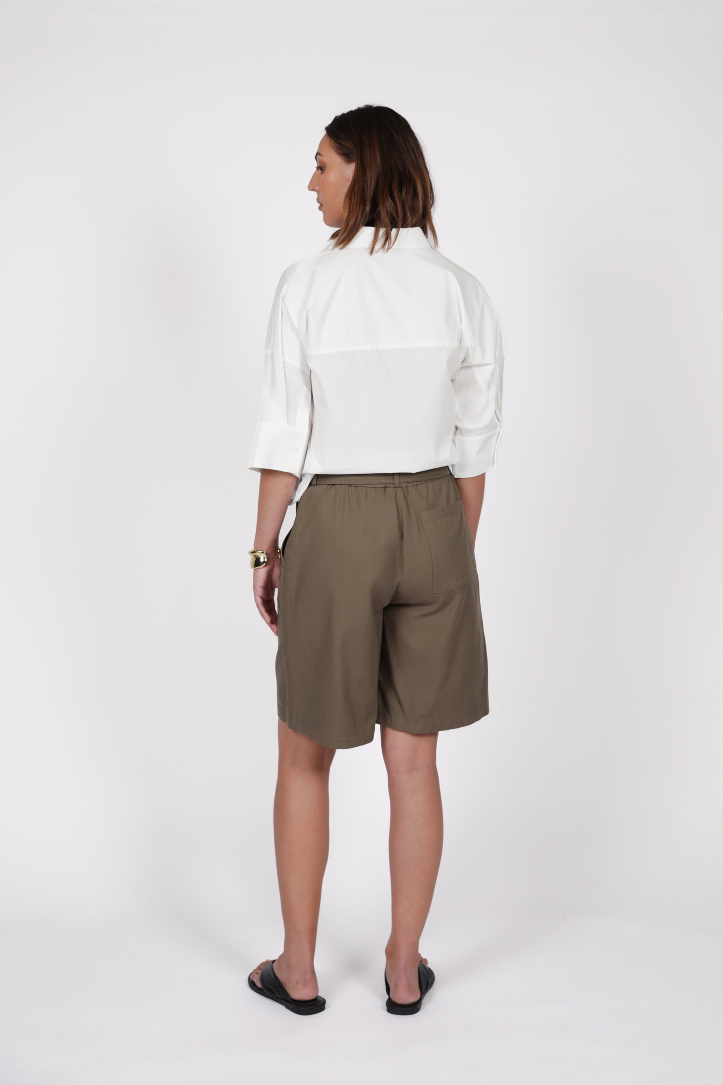 Marlow Axis Longline Shorts Olive