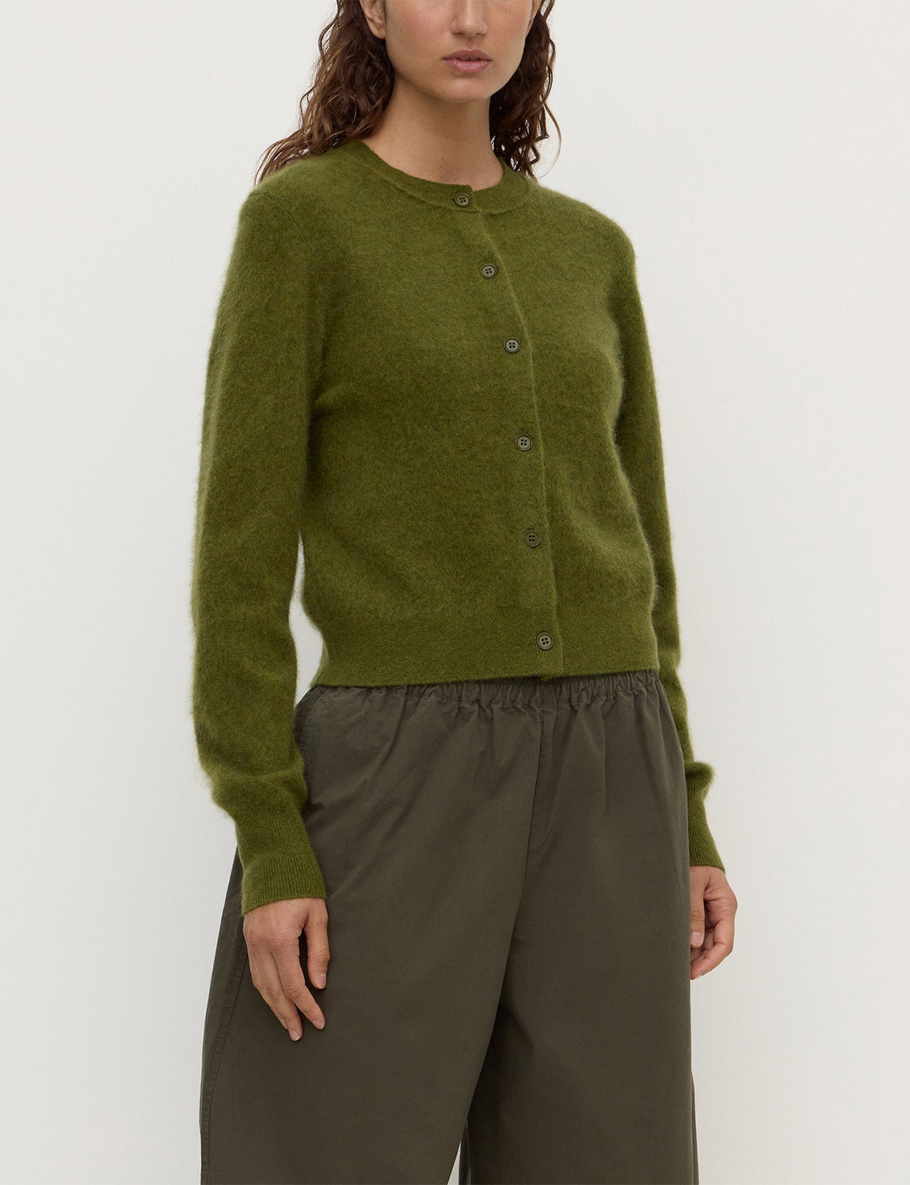 Assembly Label Carina Merino Wool Long SLeeve Cardigan Grove