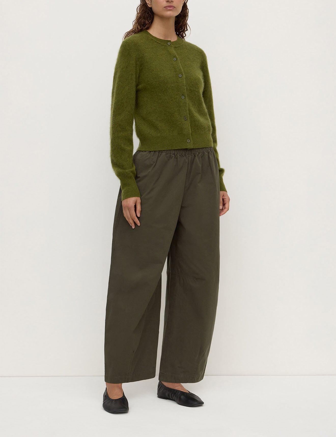 Assembly Label Carina Merino Wool Long SLeeve Cardigan Grove