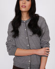 Marlow Collage Knit Cardigan Java Stripe