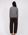 Marlow Collage Knit Cardigan Java Stripe