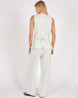 Marlow Como Linen Vest Coastal Stripe