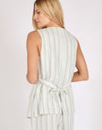 Marlow Como Linen Vest Coastal Stripe
