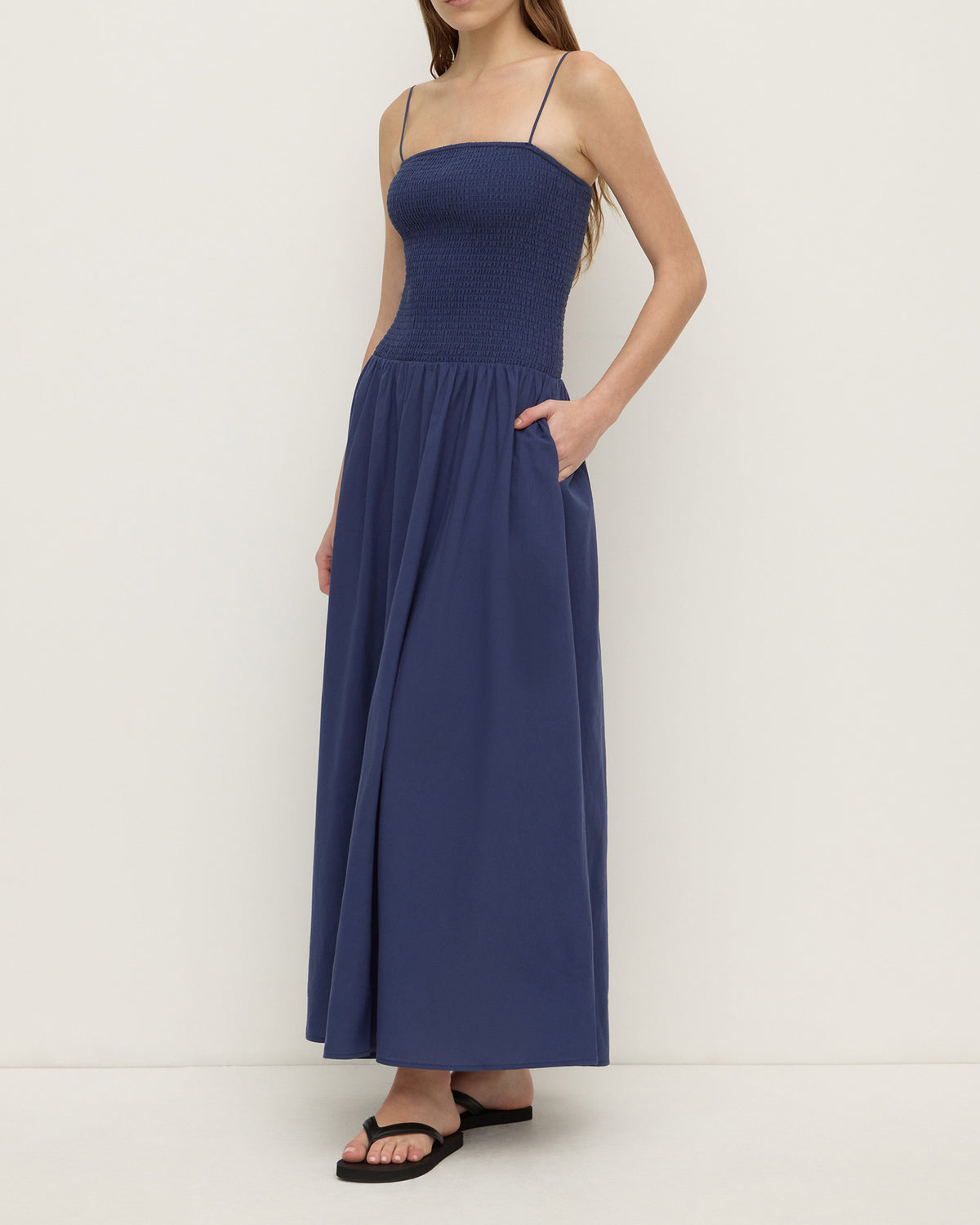Assembly Label Connie Shirred Dress Imperial Blue