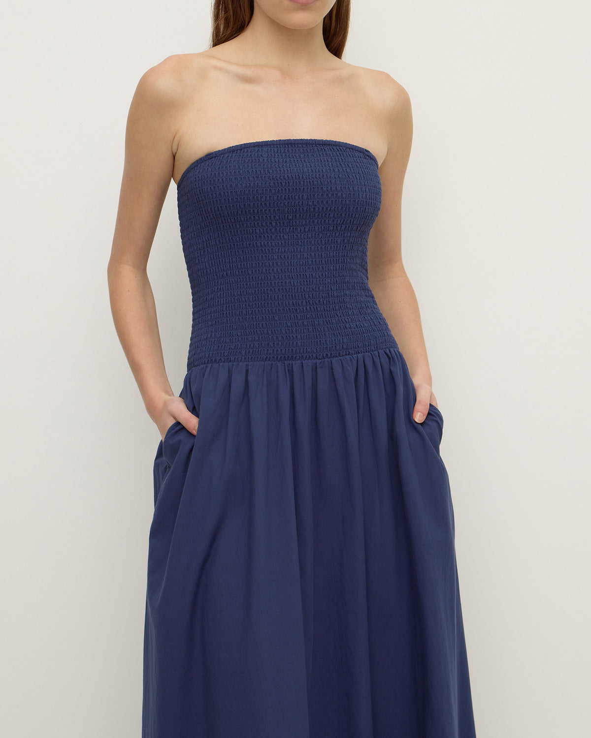 Assembly Label Connie Shirred Dress Imperial Blue