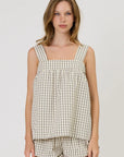 Remain Lainey Top Ivory Check
