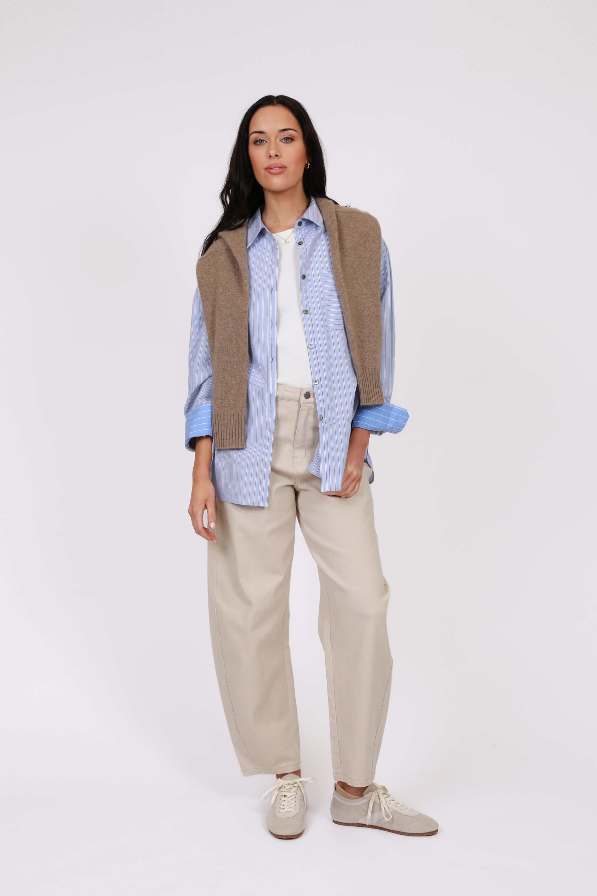 Marlow Curve Barrel Jean Stone