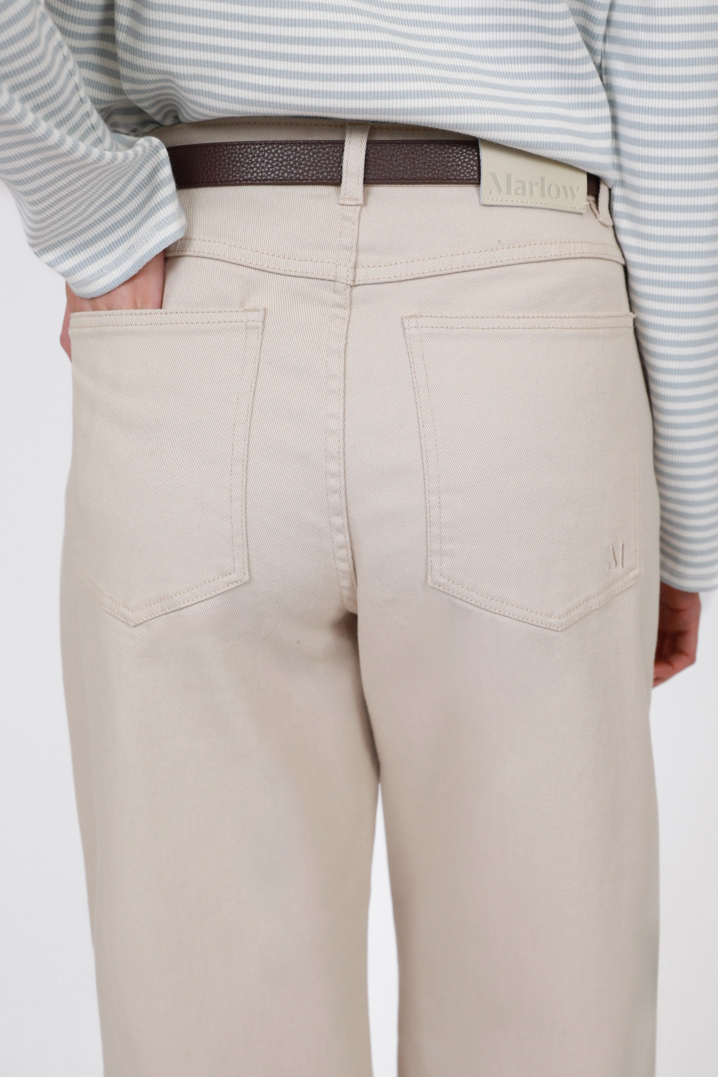 Marlow Curve Barrel Jean Stone