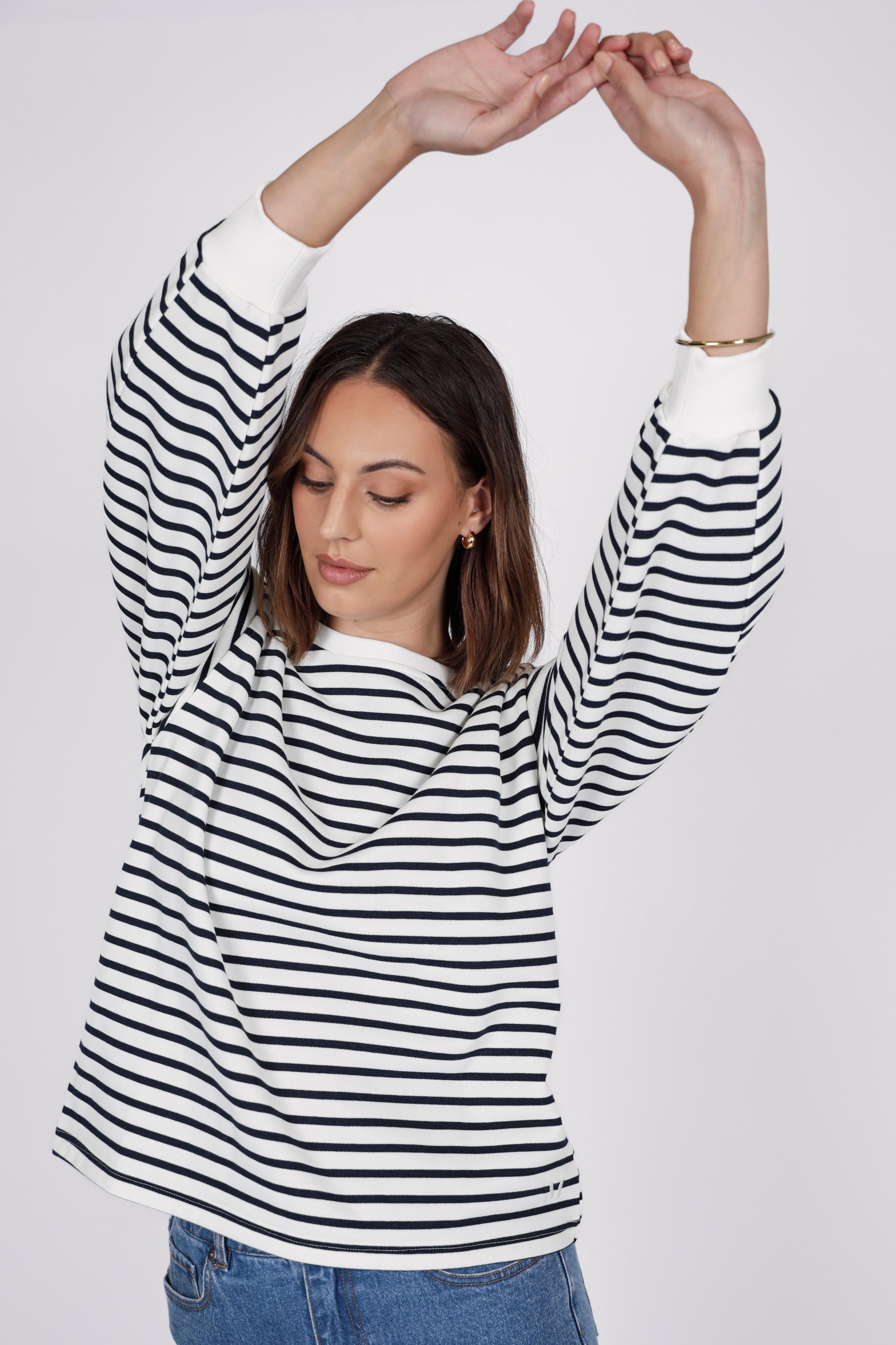 Marlow Delta Sweat White Ink Stripe