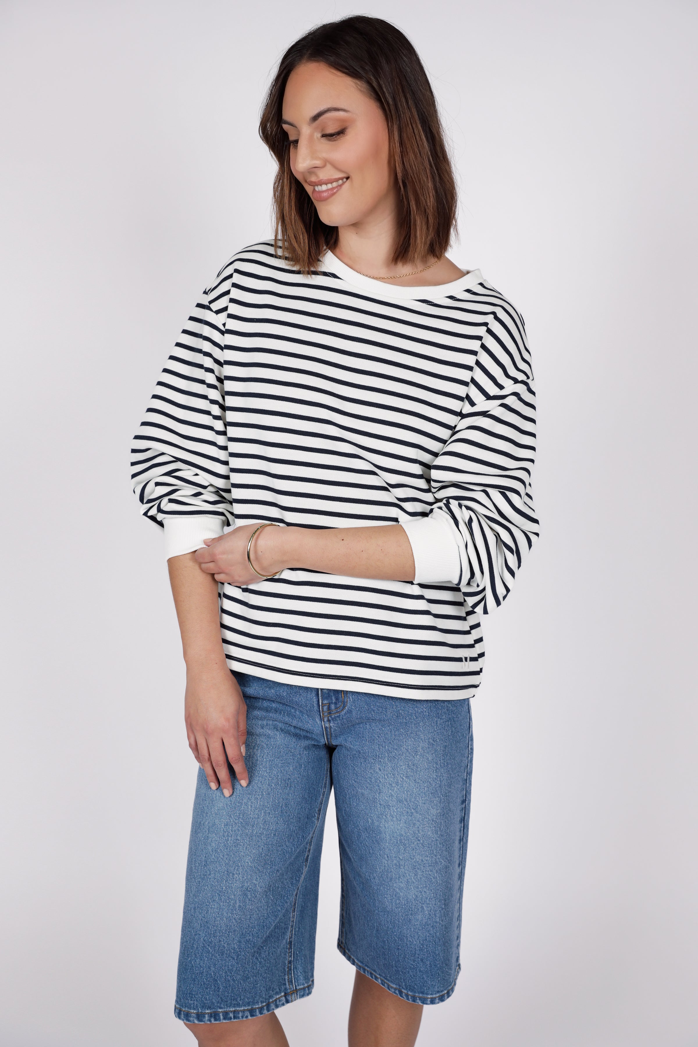 Marlow Delta Sweat White Ink Stripe