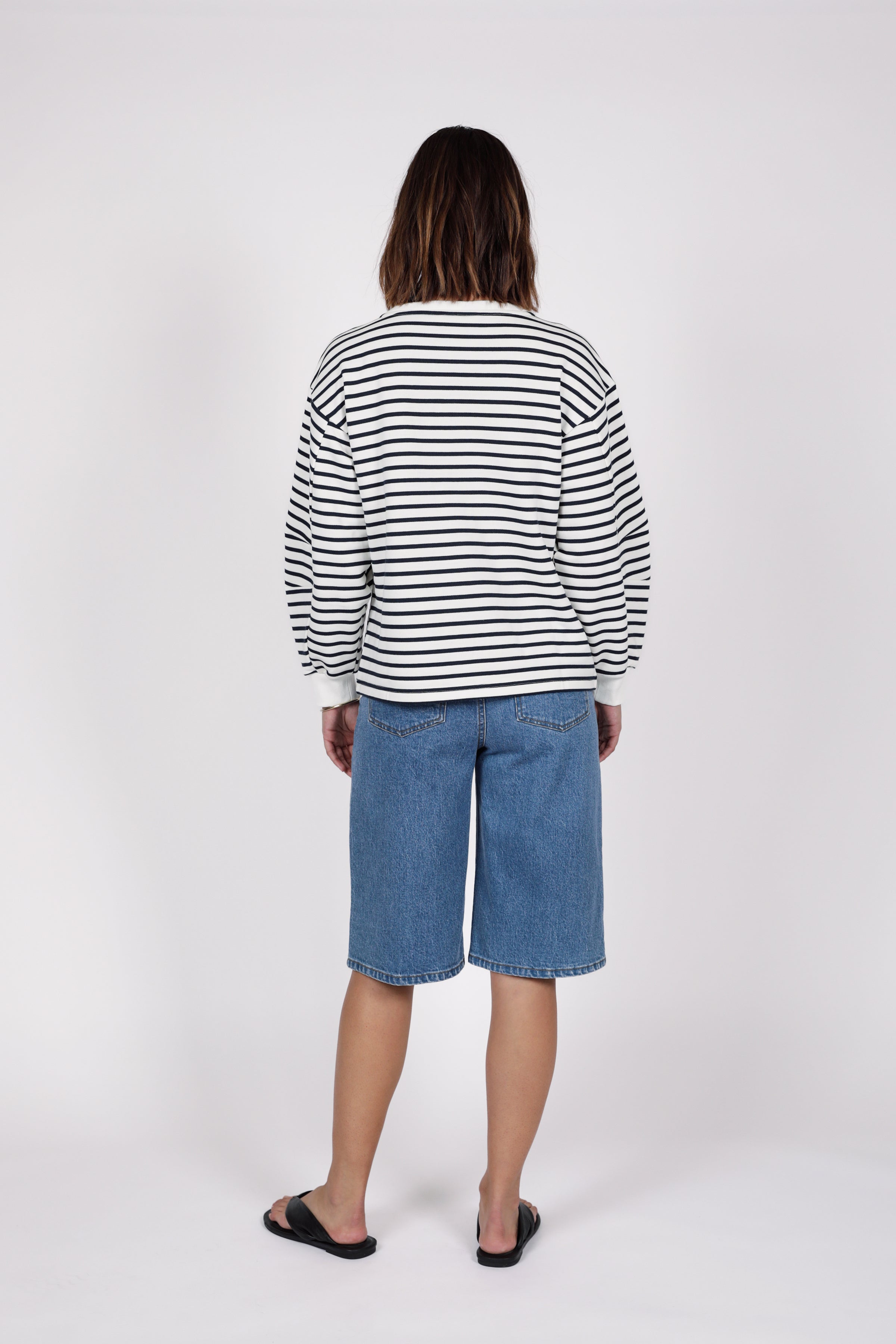 Marlow Delta Sweat White Ink Stripe
