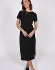 Marlow Delta Tie Dress Black