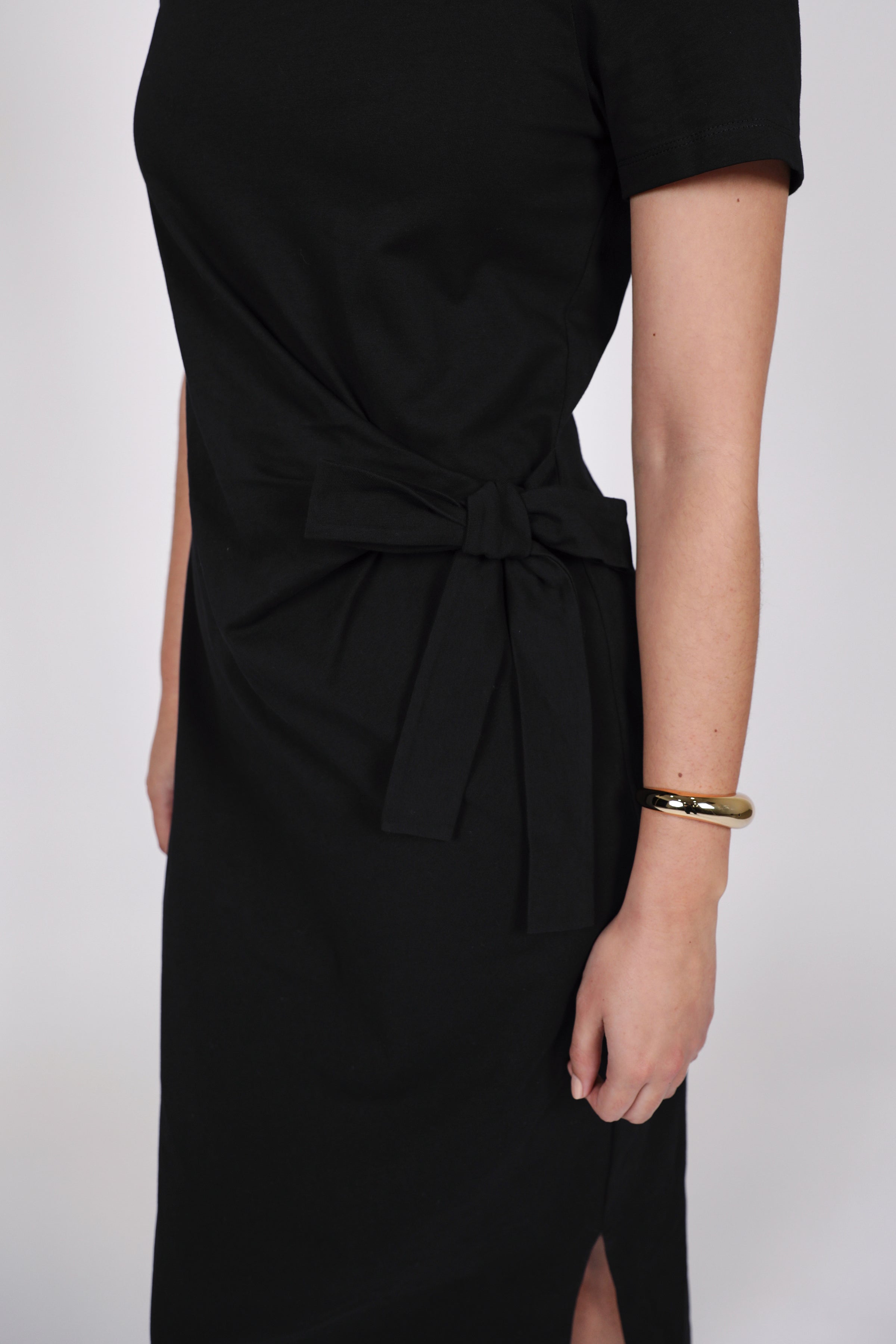 Marlow Delta Tie Dress Black
