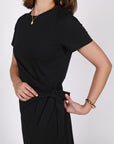 Marlow Delta Tie Dress Black