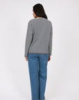 Marlow Uno Rib Long Sleeve Top Indigo Stripe