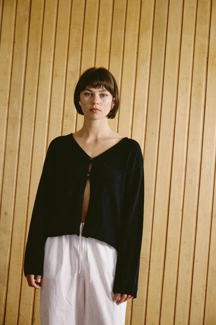 Francie Bella Cardigan Black