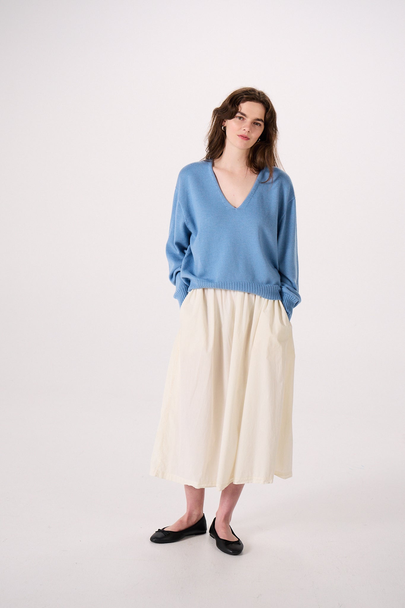 Francie Locket Knit Celeste Blue