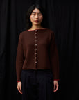 Francie Doll's Trimmed Cardigan Chestnut with Cherry Trim
