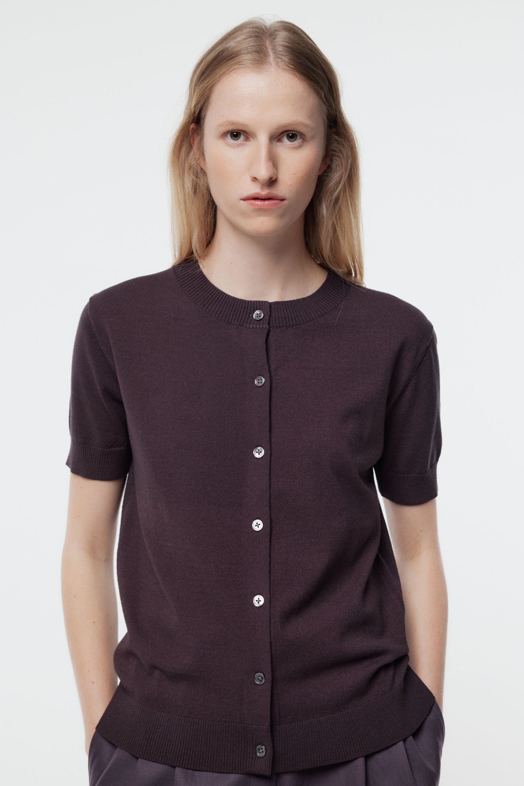 Gregory Aurelia Cardigan Muted Plum