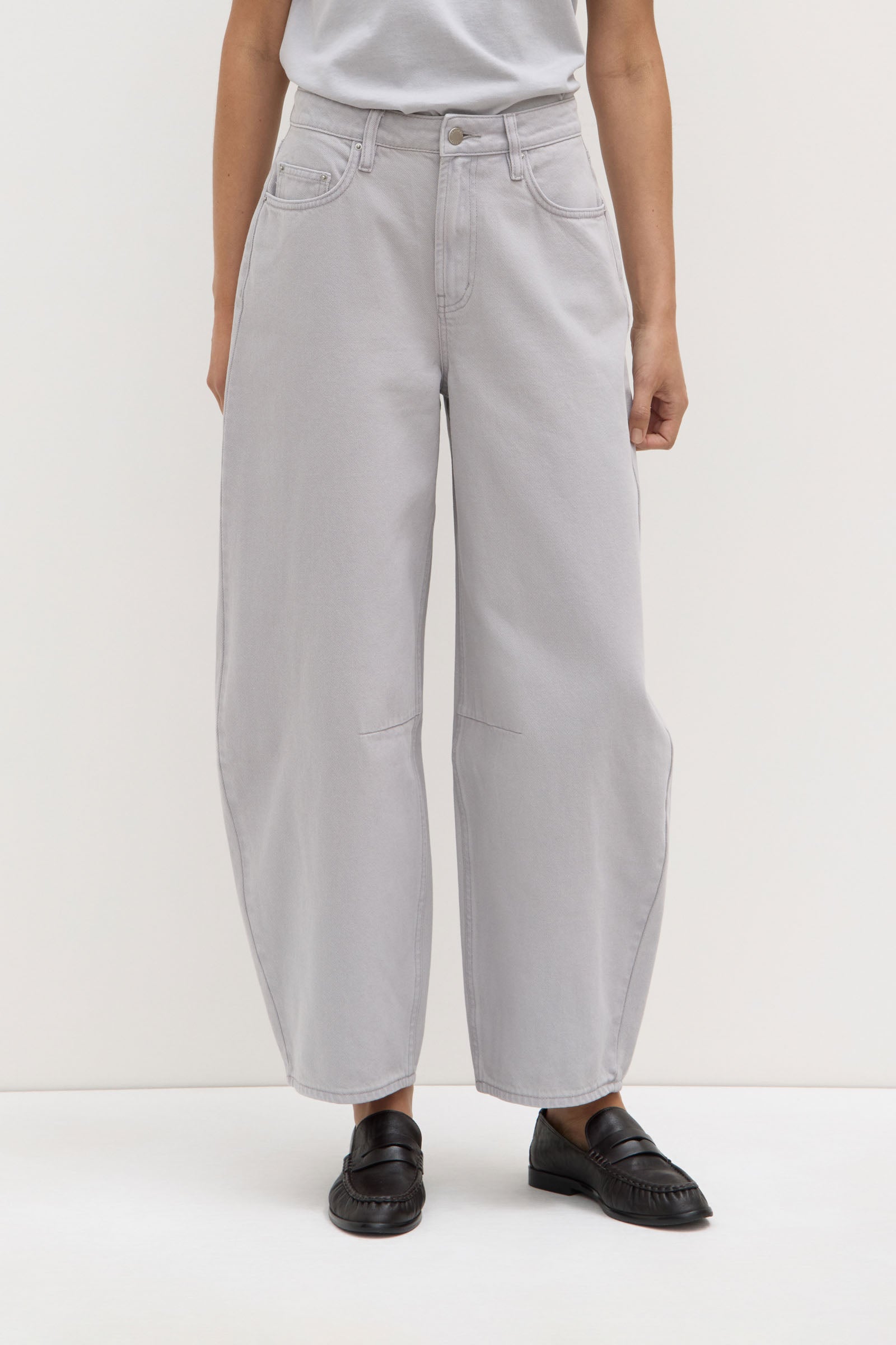 Assembly Label High Rise Barrel Leg Jean Grey – Garwood Boutique