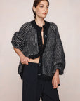 Marle Jasper Cardigan Black Greige