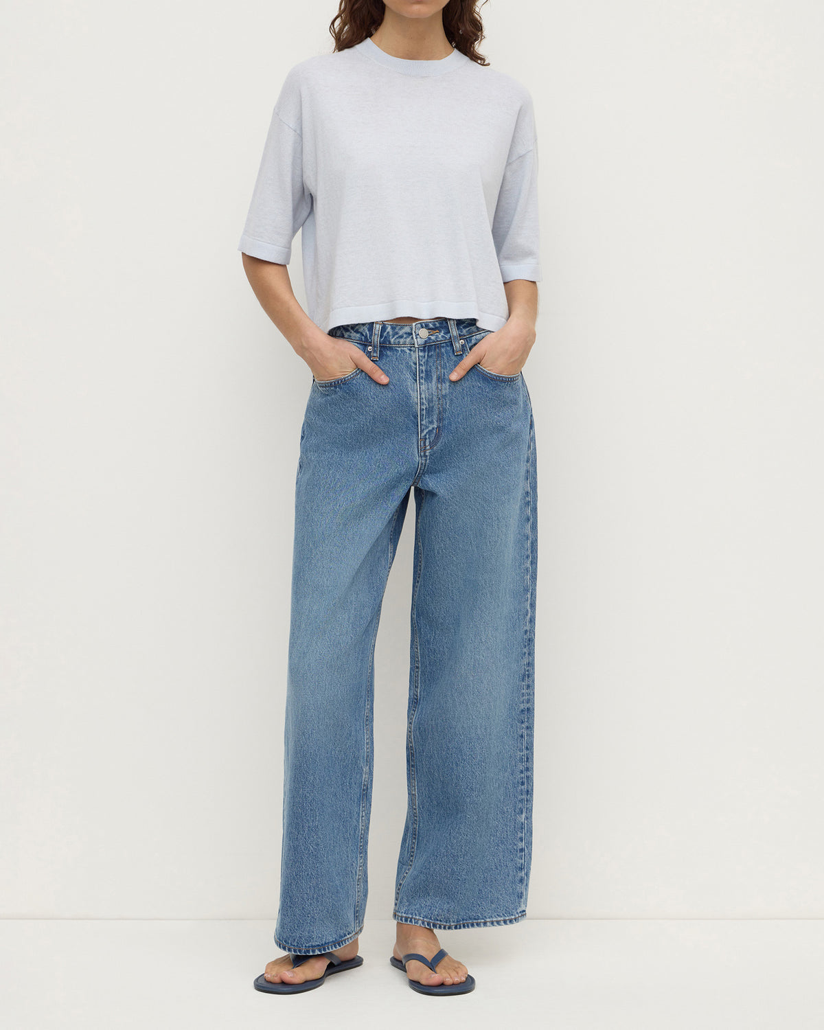 Assembly Label Kensy Cotton Cashmere Tee Powder Blue