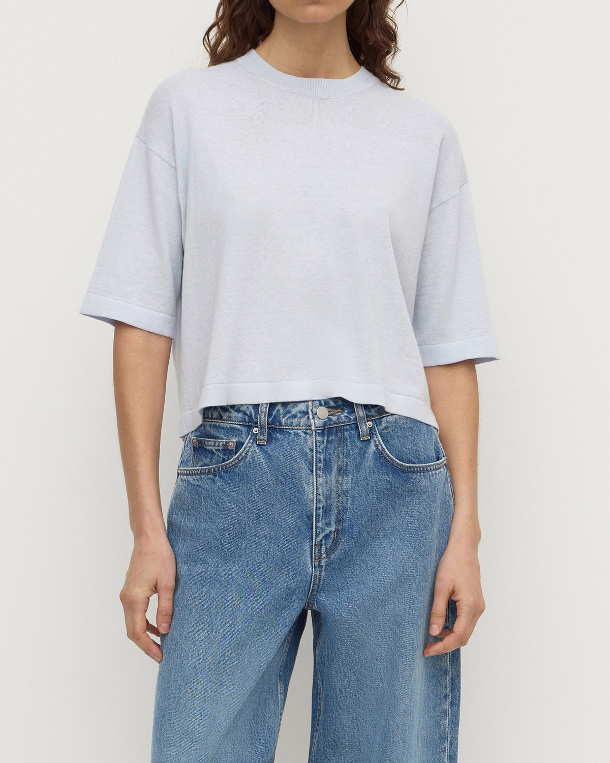 Assembly Label Kensy Cotton Cashmere Tee Powder Blue