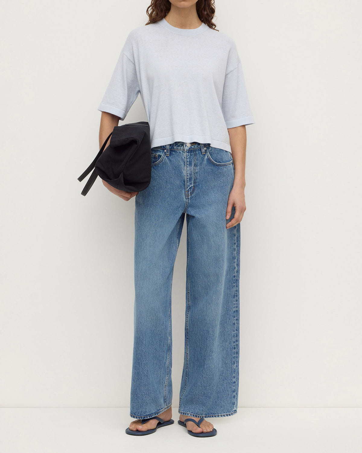 Assembly Label Kensy Cotton Cashmere Tee Powder Blue