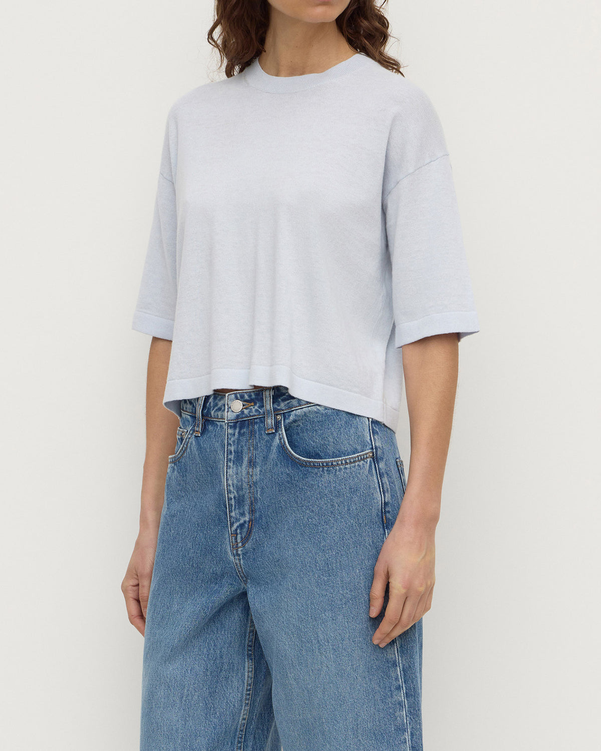 Assembly Label Kensy Cotton Cashmere Tee Powder Blue