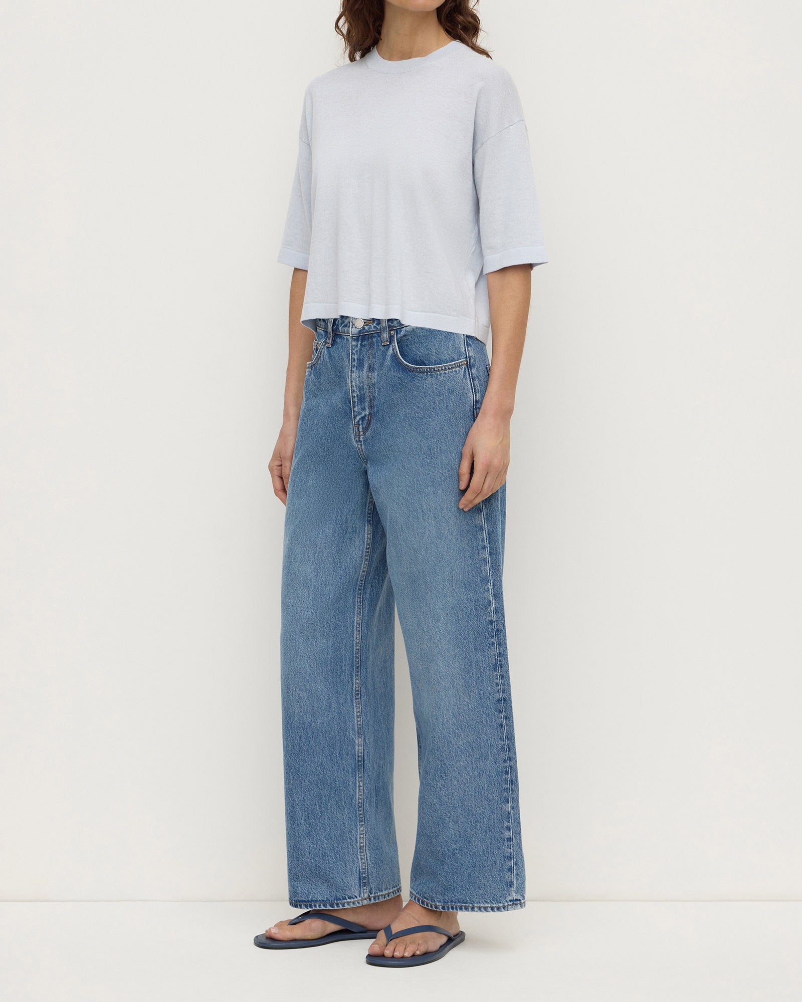 Assembly Label Kensy Cotton Cashmere Tee Powder Blue