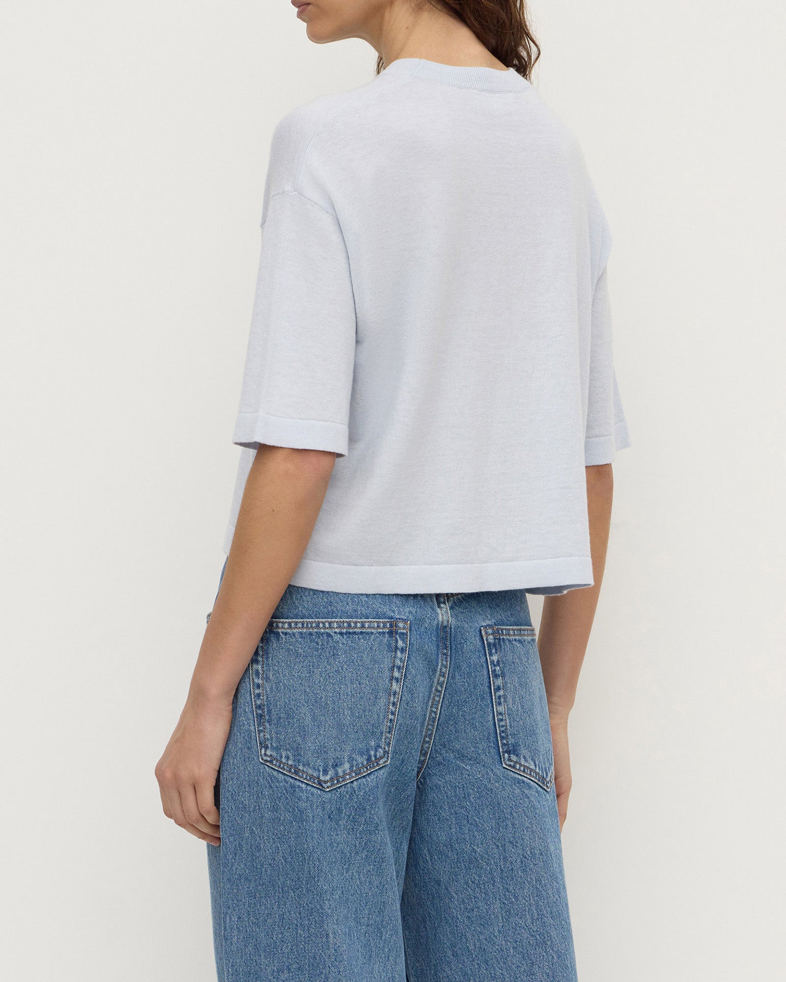 Assembly Label Kensy Cotton Cashmere Tee Powder Blue
