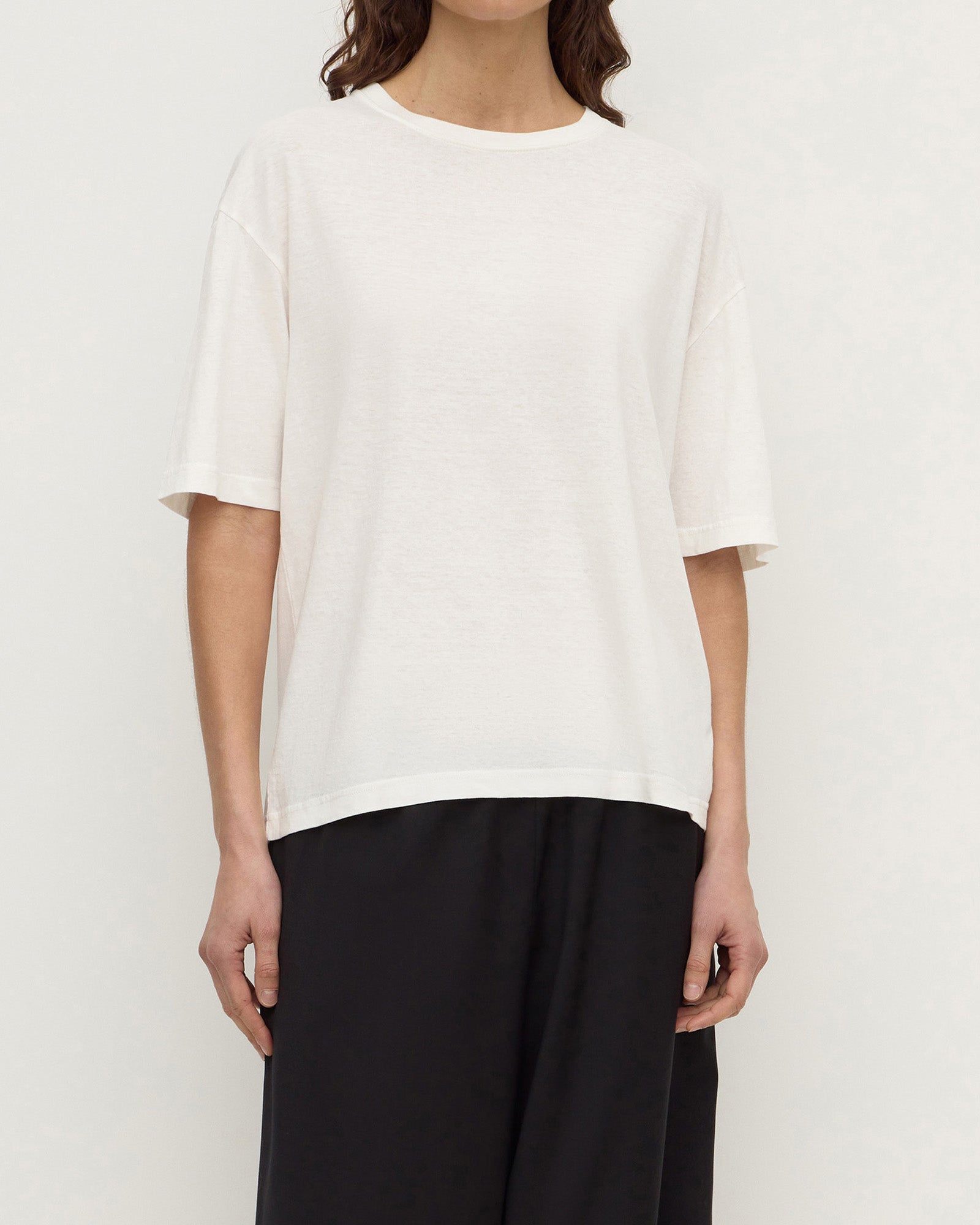 Assembly Label Kira Cotton Hemp Tee Antique White