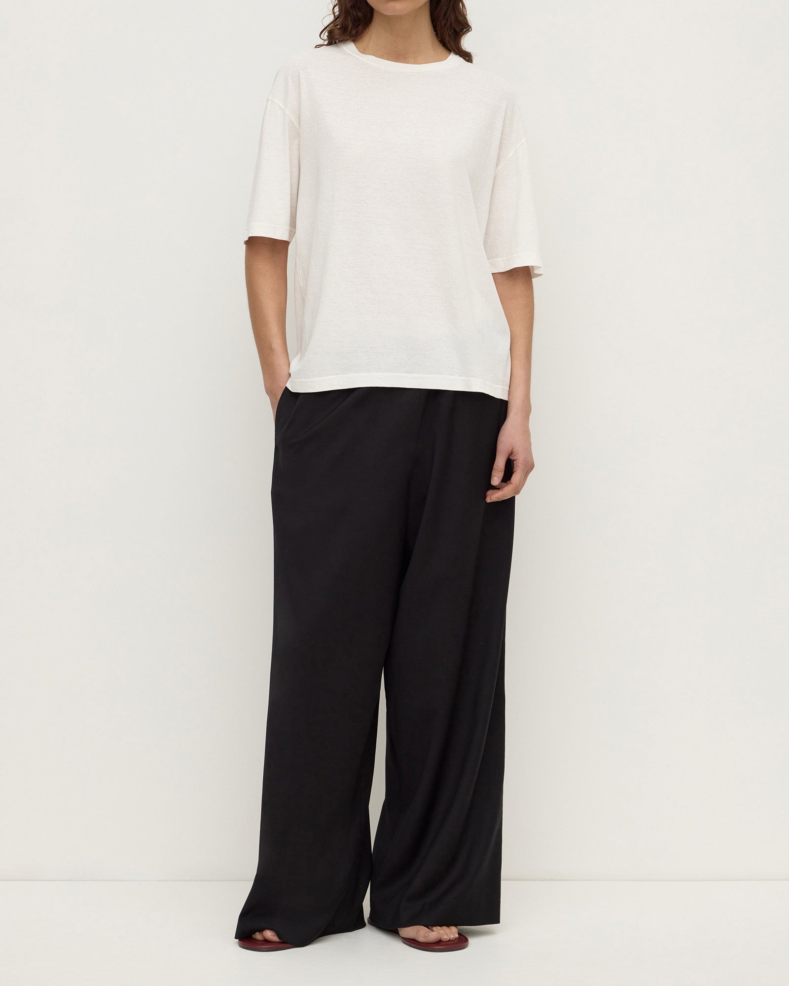 Assembly Label Kira Cotton Hemp Tee Antique White