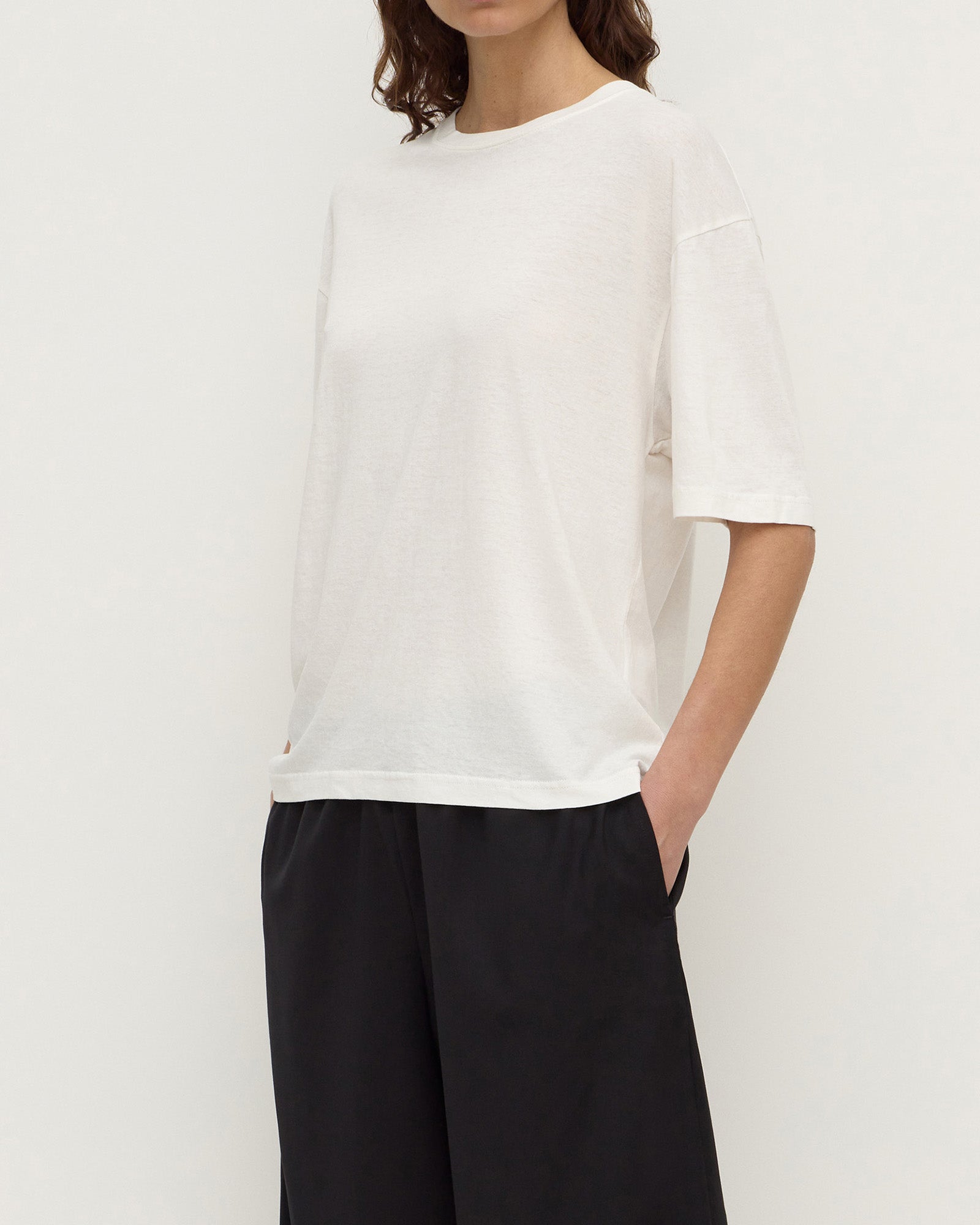 Assembly Label Kira Cotton Hemp Tee Antique White